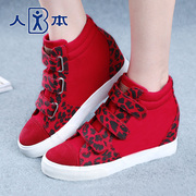 This autumn trend Leopard print Velcro sneakers women increased women's shoes platform high shoes women