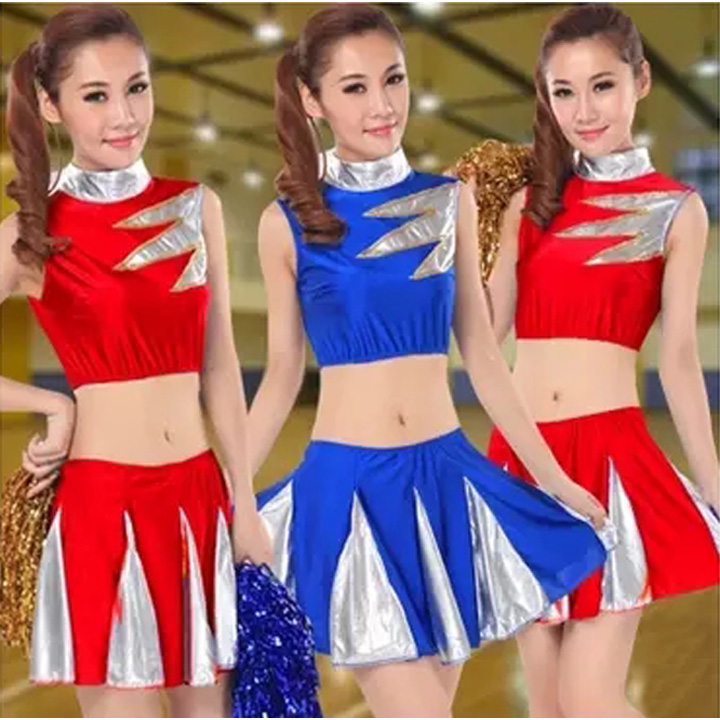 儿童成人团体操足球宝贝学生拉拉队啦啦操短袖演出表演服装男女