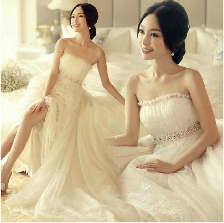 2019 new pattern Bridal Dress Qi wedding Korean Edition Paige Pregnant Wedding Tailing Korean Edition fashion Largein the Women's clothing/Boutique , Wedding/Cheongsam/Formal dress , Wedding  category - from Buy2taobao.com to provide professional Taobao agent buy service
