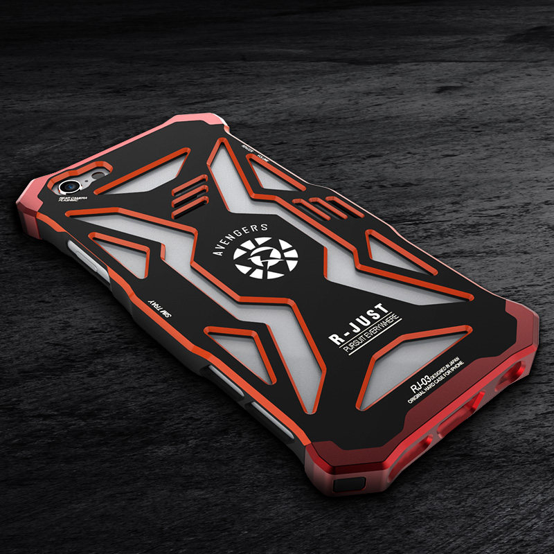 R-Just Avengers Superhero Aluminum Metal Case Cover with Shockproof Hard PC for Apple iPhone SE/5S/5