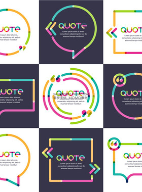 A2621矢量彩色线条风格边框图案模板 AI设计素材