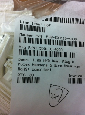 5031104000 503110-4000 莫仕/molex 连接器 接插件 原装正品