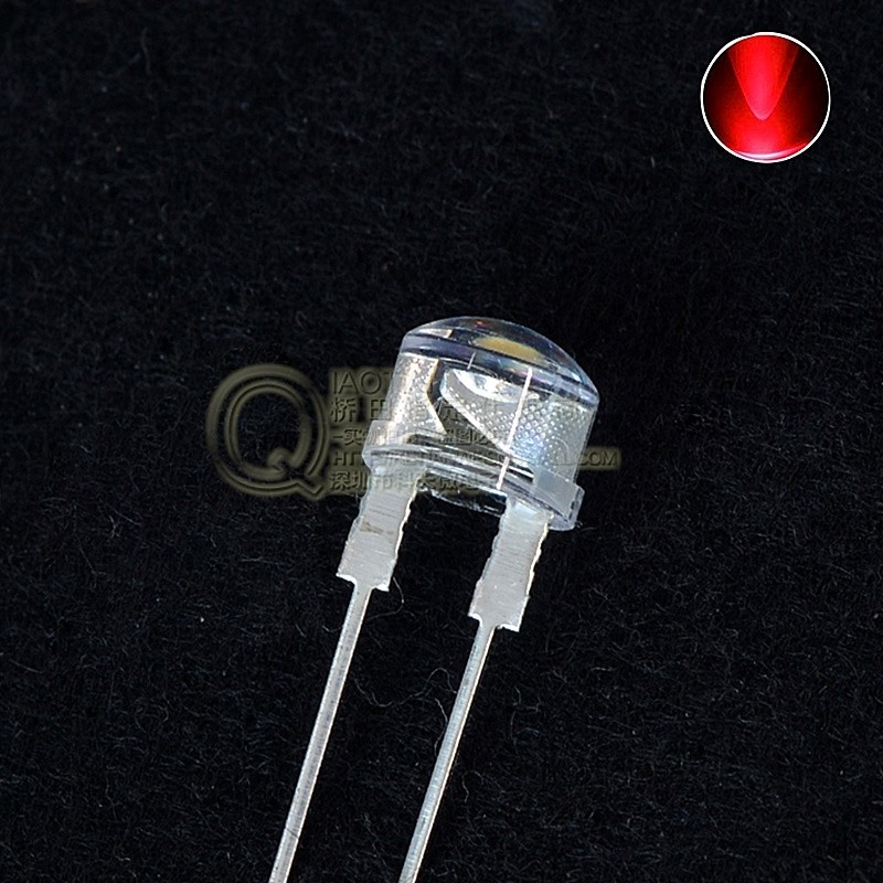 8MM/F8 草帽LED 白发红 0.5W红光 发光二极管LED灯（20只）,电子元器件市场,二极管,淘宝优惠券,粉丝福利购,淘宝优惠卷