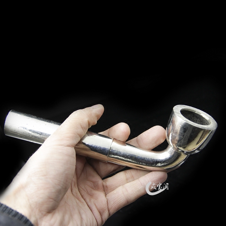 咸宝阁 传统老式旱烟袋烟袋锅手工烟锅DIY配件大号白铜烟锅包邮_虎窝淘