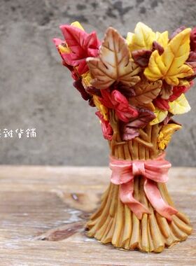立体雕花美式乡村风枫叶家居装饰