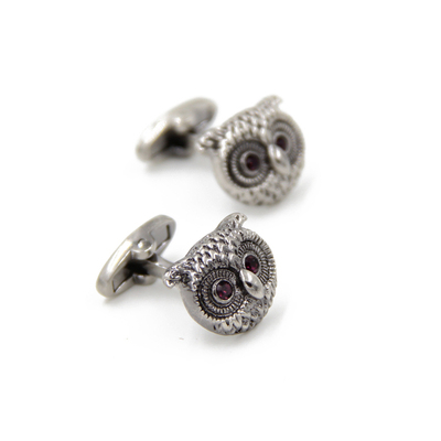 包邮趣味男士袖扣袖钉可爱动物猫头鹰袖扣商务法式衬衫cufflinks