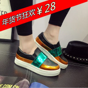 With surge in the spring of 2016 muffin Le Fu, thick-soled casual shoes with fan bingbing shoes flat feet shoes