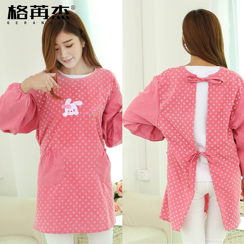 Korean Edition Home aprons Good times Long sleeve apron kitchen Dressing apron kindergarten coverallin the Family/Personal Cleaning Tools , Housework/Floor cleaning equipment , Apron  category - from Buy2taobao.com to provide professional Taobao agent buy service