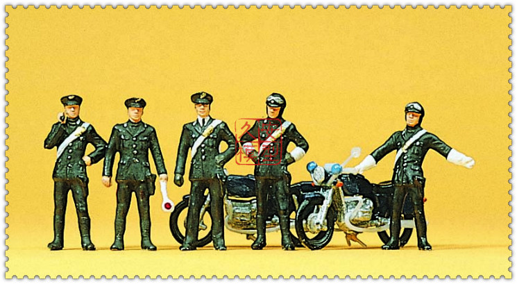久安铁道 仿真人物 微缩小人 1:87 PREISER 10175 武装警察临检