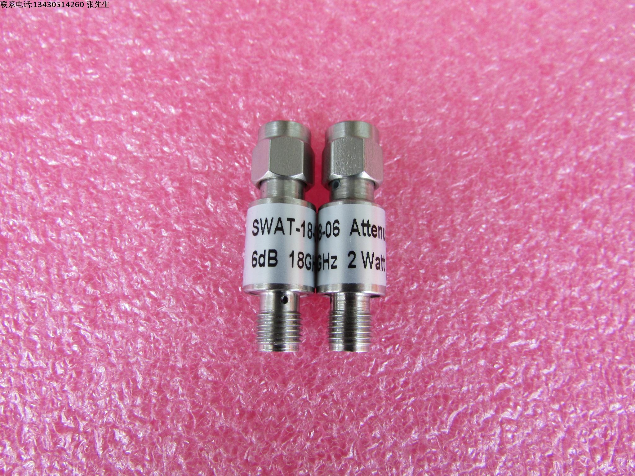 DC-18GHz 6dB 2W SMA 射频微波同轴固定衰减器  型号：SWAT-18-6