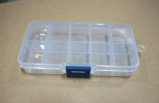 透明塑料可活动插片零部件收纳盒 小号 十格 结实耐用 环保材料