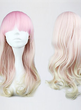 55厘米甜蜜的粉红色和白色混合颜色洛丽塔