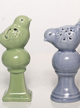 森系简约现代风彩绘雕花橱窗摆件