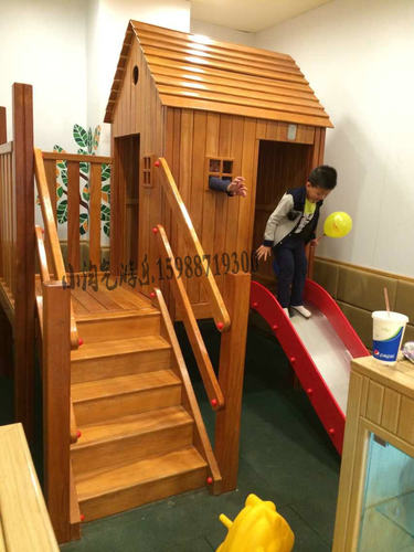 木制儿童德克士kfc滑滑梯