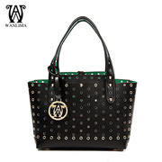 Wanlima/million 2015 new leather ladies bags handbags a solid color for fall/winter fashion Tote handbag