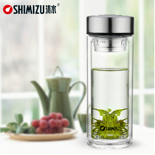 透明清水高硼硅办公泡茶杯图片