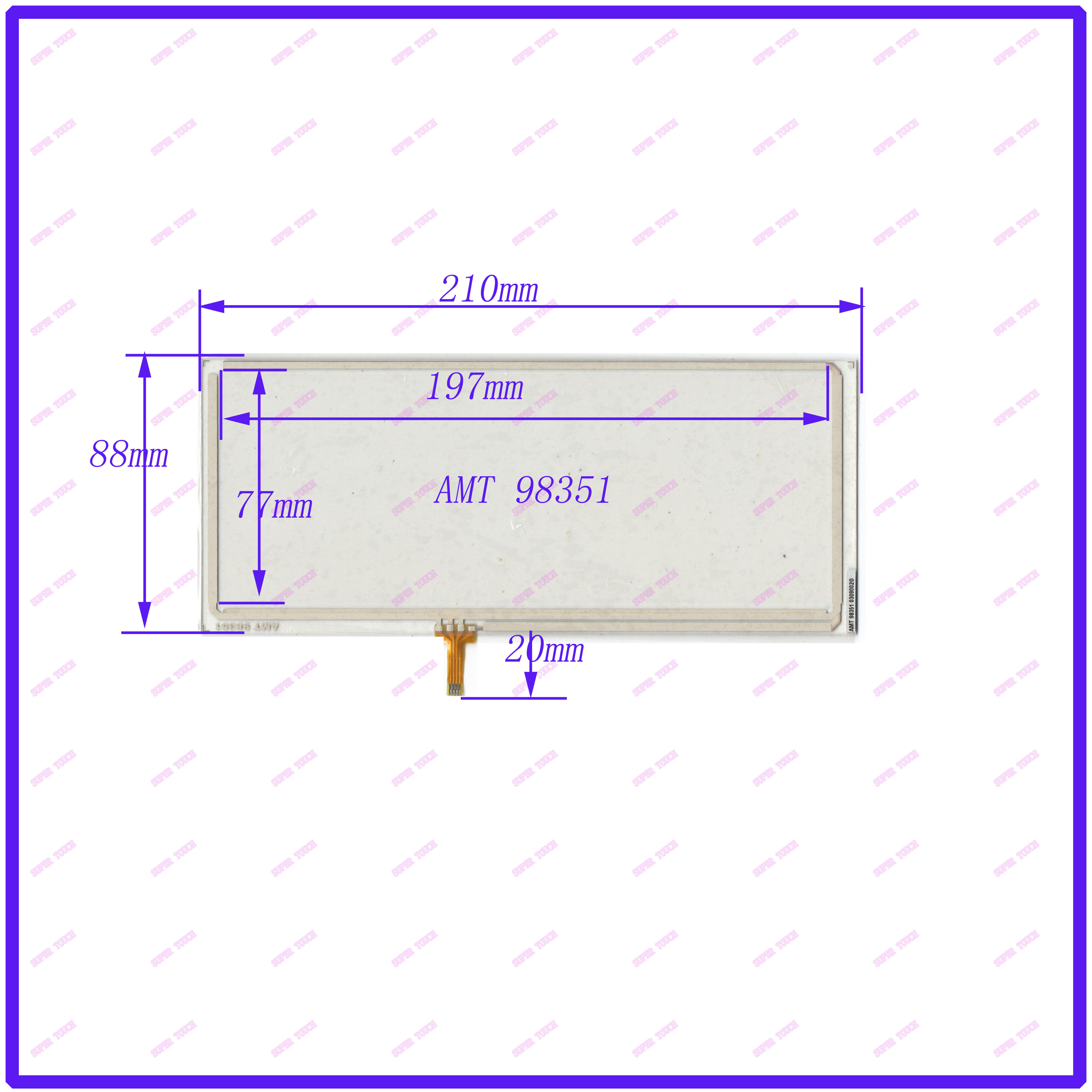 AMT98351 触摸屏 手写屏 外屏 原装正品  210*88