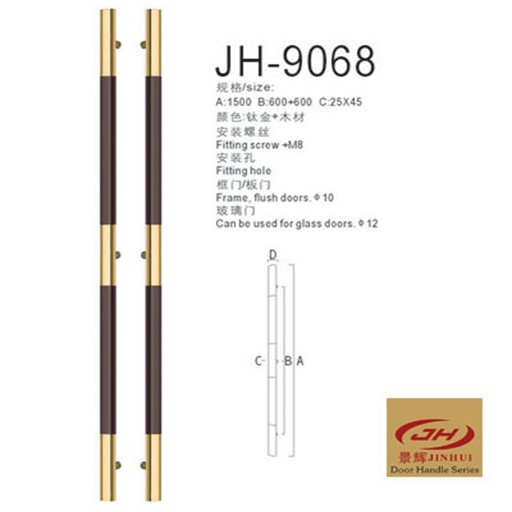豪华大门把手/玻璃门现代欧式把手/木门拉手/玫瑰金水晶门把手