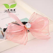 Bagen grass hair bow drill water flowers of silk yarn rope Korea hair band band ponytail hair headdress