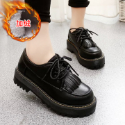 2015-end of autumn and the new thick Su small, round heads and velvet shoes woman shoes women's head shoes of England tidal