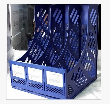 永益文件栏资料架文件框夹 三格文件座/文件架/文件