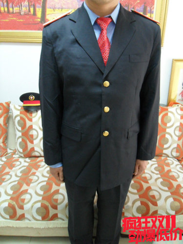 铁路外套含羊毛男士西服