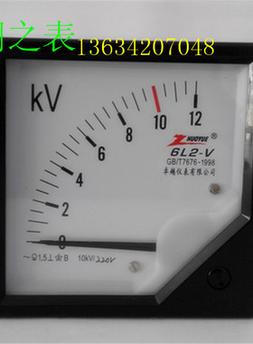 卓越牌指针式励磁交流电压高压表6L2-12KV 10KV/100V 220V机械表
