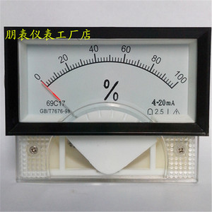 指针式阀门开度表毫安表头69C17输入信号4-20mA显示0-100开度表头