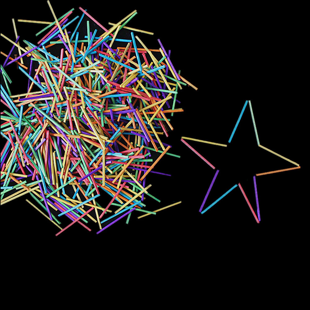 宸涛75gDIY美工活动课程彩色小木棍/火柴棒/火柴棍/（500根左右）