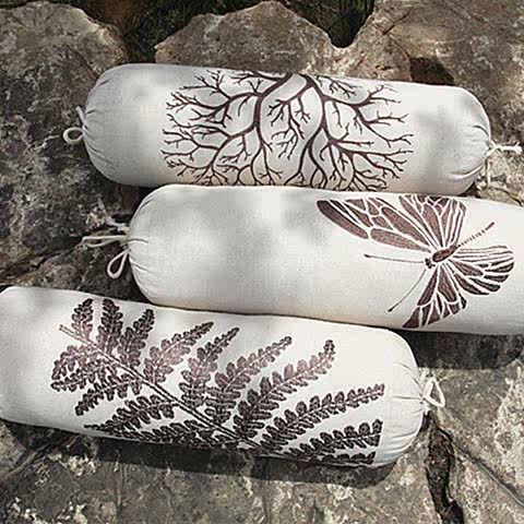 美式植物圆柱枕糖果枕棉麻面料靠垫抱枕护颈枕可拆洗含芯包邮亚麻在类目 居家布艺, 靠垫/抱枕中 - 来自Buy2taobao.com提供专业的淘宝代购服务