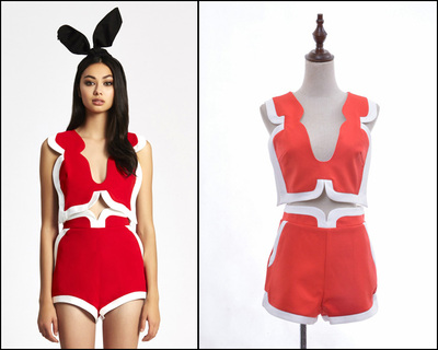 澳洲波浪拼色v领背心高端定制