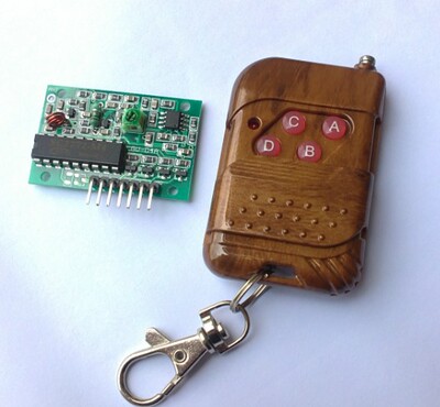 3.3伏 5伏高频带解码带三极管接收模块配桃木遥控器四键CADB 衡器