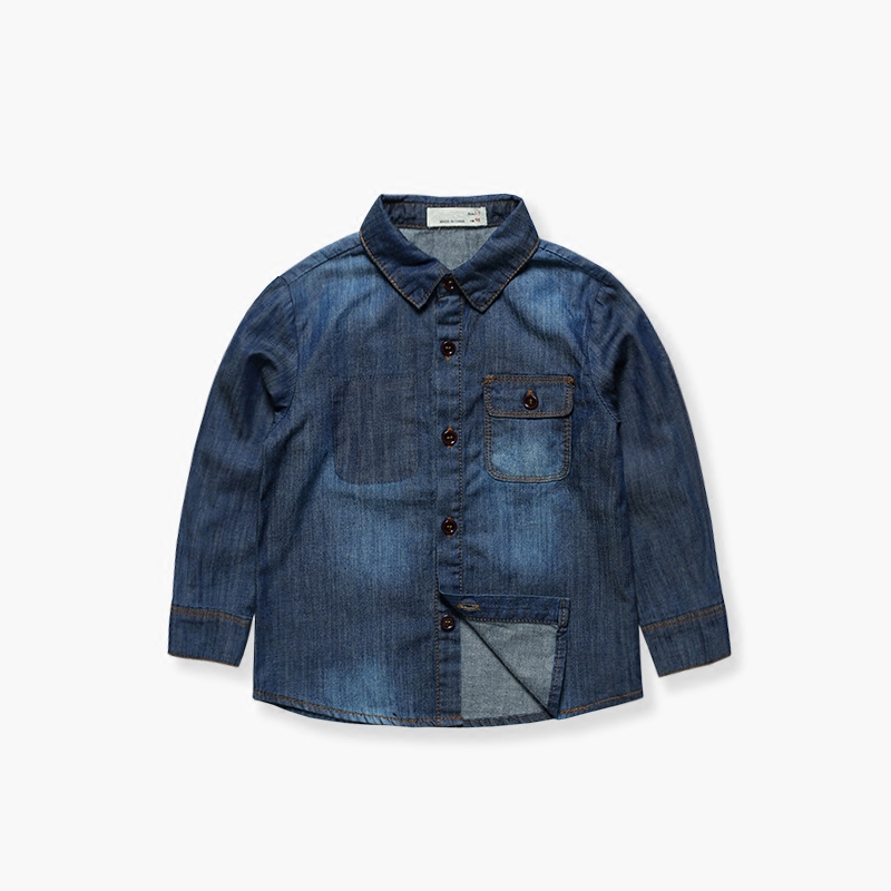 Chemise garcon à manche longue en toile - Ref 2076660 Image 1