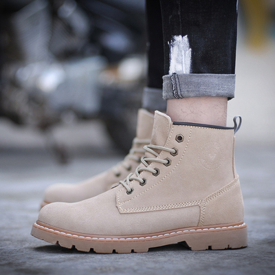 真皮防水英伦风保暖工装靴