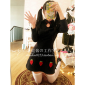 尾货清仓孤品绝版 旗袍刺绣连衣裙 逗酱草莓中华风软妹小性感长袖