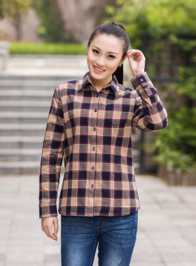 富木新款加绒格子夹绒衬衫双层加厚 两色 经典英纶格子 MQ41-9N