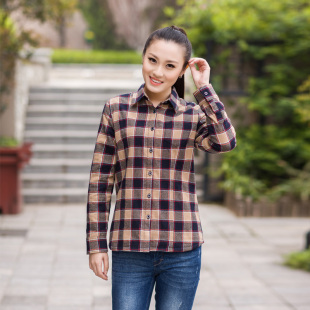 两色 双层加厚 加绒格子夹绒衬衫 英纶格子 MQ41 经典 富木新款