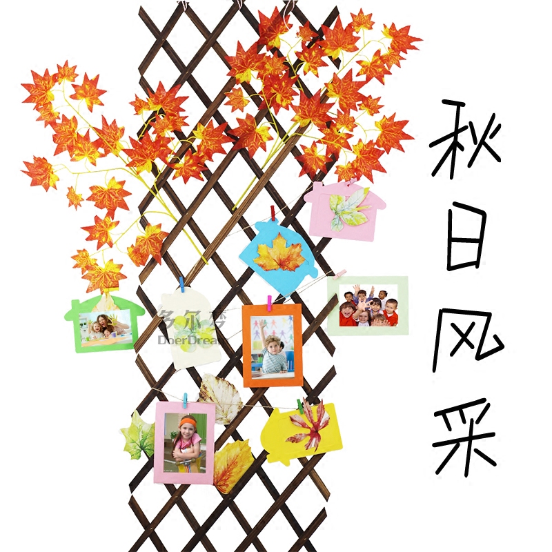 学校幼儿园墙壁面装饰背景墙材料纸相框仿真红枫树叶枝秋季天主题在类目 家居饰品, 壁饰中 - 来自Buy2taobao.com提供专业的淘宝代购服务