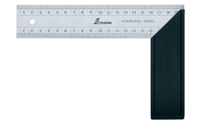 日本SHINWA亲和 62286/62294带座直角尺20cm/25cm正反刻度直角尺 五金/工具 角尺 原图主图