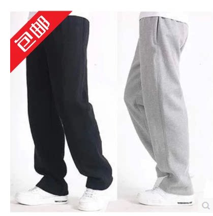 超大码男士春秋厚款运动裤外贸加肥加大卫裤男大胖子休闲裤长裤男