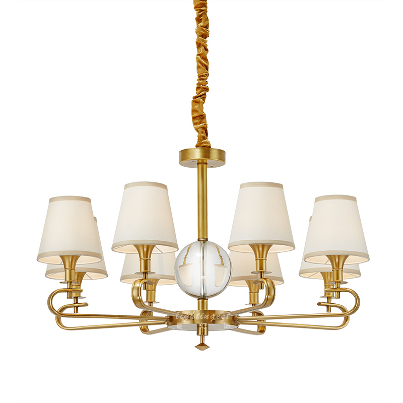 全铜水晶设计师样板房别墅吊灯