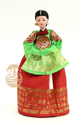 韩国原装进口王妃韩服人偶/摆设品/韩国传统工艺品/正品/H-P03367