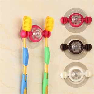 吸壁牙刷挂架 创意卫浴牙刷托牙具架 牙刷架 日本进口YAMADA吸盘式