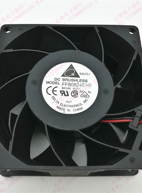 原装Delta/台达 FFB0824EHE 24V 0.75A 8038 2线变频器大风量风扇