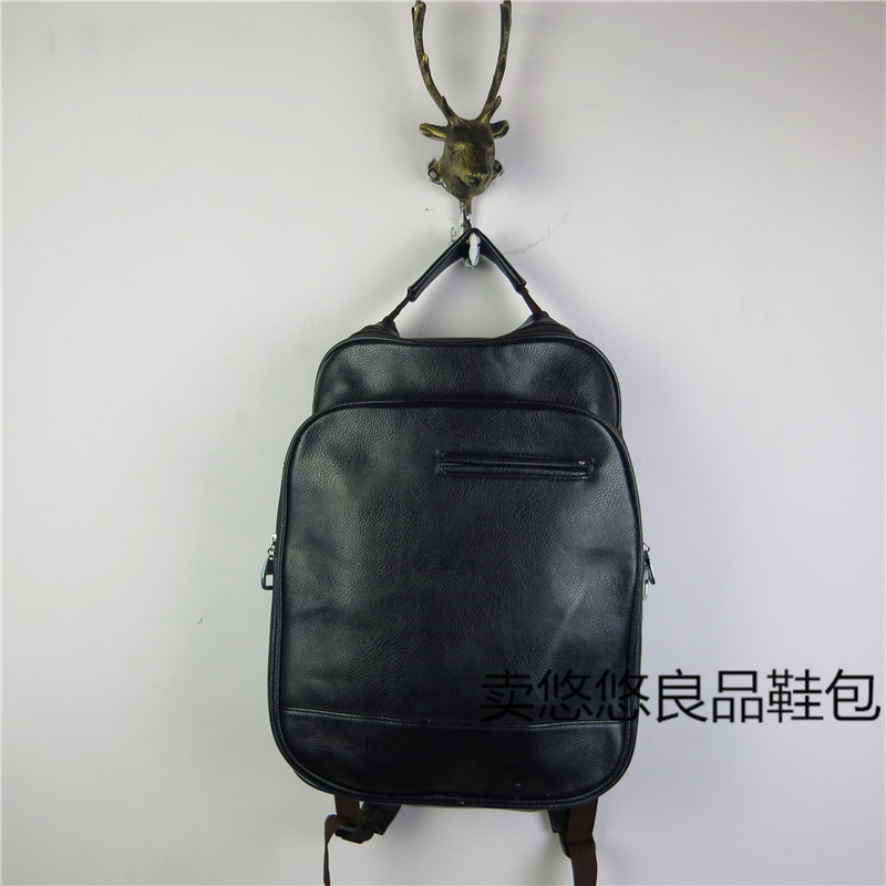 原创双肩背包 ulzzang夏季新款韩版男士双肩包pu电脑包书包