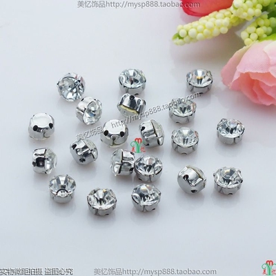 diy耳朵玻璃装饰品婚纱手缝钻