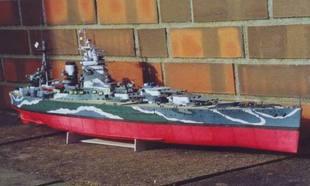 二战英国罗德尼号战列舰纳尔逊级战列舰模型