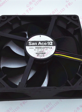 日本Sanyo/三洋4线PWM调速散热风扇9S0912P4F04 9225 12V 0.17A