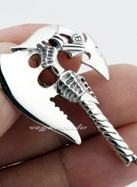 复古斧头男士纯银饰品异形吊坠