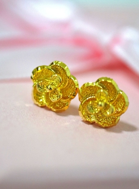 饰品仿黄金久不掉色节日礼物耳钉
